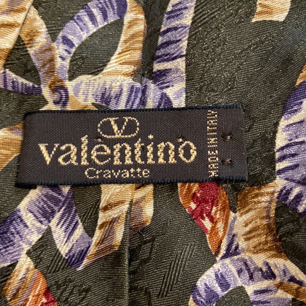 Vintage Valentino Man Tie excellent condition 100% silk made in Italy - Picture 3 of 9